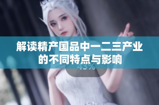 解读精产国品中一二三产业的不同特点与影响
