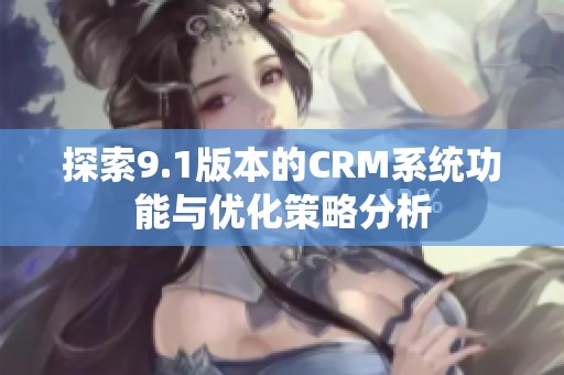 探索9.1版本的CRM系统功能与优化策略分析