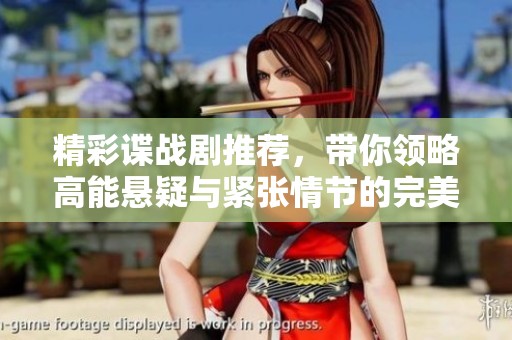 精彩谍战剧推荐，带你领略高能悬疑与紧张情节的完美结合