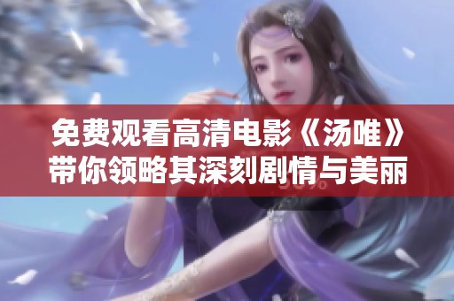 免费观看高清电影《汤唯》带你领略其深刻剧情与美丽风景