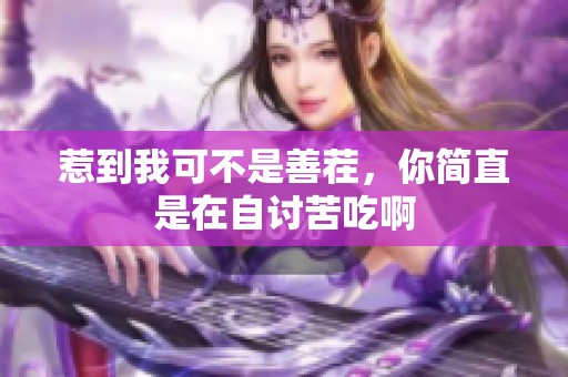 惹到我可不是善茬，你简直是在自讨苦吃啊