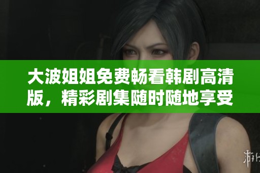 大波姐姐免费畅看韩剧高清版，精彩剧集随时随地享受