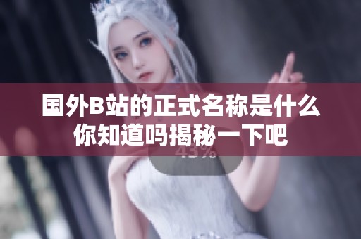 国外B站的正式名称是什么你知道吗揭秘一下吧