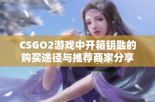CSGO2游戏中开箱钥匙的购买途径与推荐商家分享