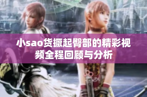 小sao货撅起臀部的精彩视频全程回顾与分析
