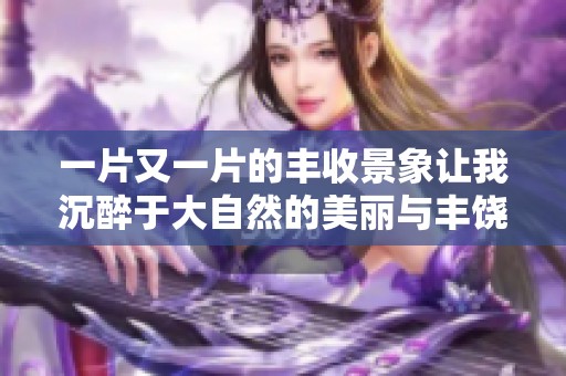 一片又一片的丰收景象让我沉醉于大自然的美丽与丰饶