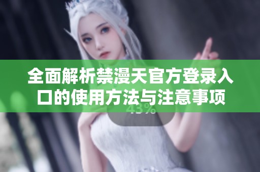 全面解析禁漫天官方登录入口的使用方法与注意事项