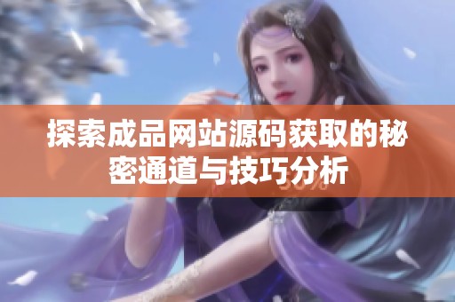 探索成品网站源码获取的秘密通道与技巧分析
