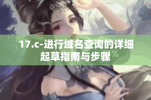 17.c-进行域名查询的详细起草指南与步骤
