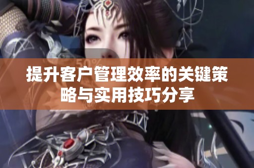 提升客户管理效率的关键策略与实用技巧分享