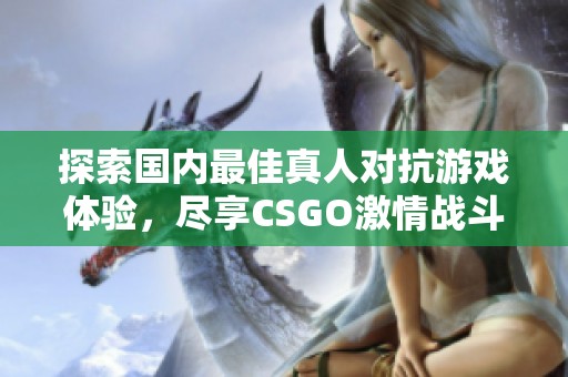 探索国内最佳真人对抗游戏体验，尽享CSGO激情战斗