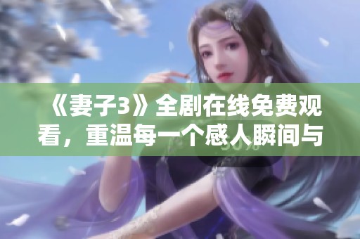 《妻子3》全剧在线免费观看，重温每一个感人瞬间与生活启示