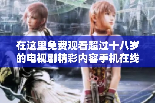 在这里免费观看超过十八岁的电视剧精彩内容手机在线畅享
