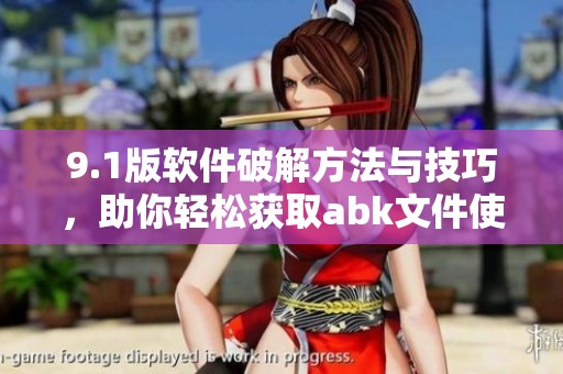 9.1版软件破解方法与技巧，助你轻松获取abk文件使用权限