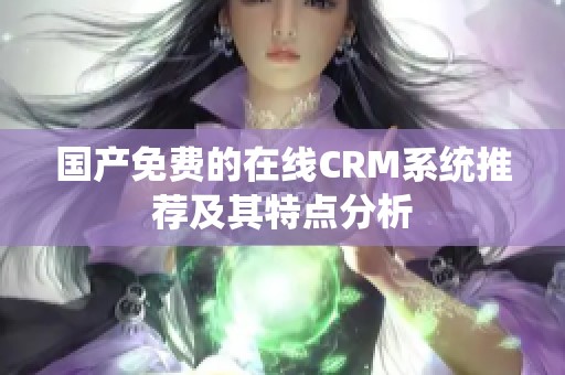 国产免费的在线CRM系统推荐及其特点分析
