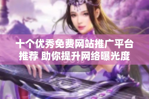十个优秀免费网站推广平台推荐 助你提升网络曝光度