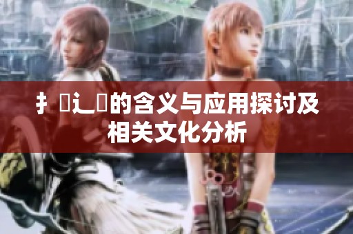 扌喿辶畐的含义与应用探讨及相关文化分析