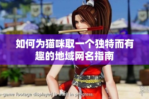 如何为猫咪取一个独特而有趣的地域网名指南