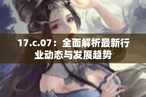 17.c.07：全面解析最新行业动态与发展趋势
