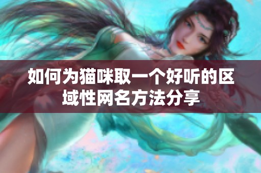 如何为猫咪取一个好听的区域性网名方法分享