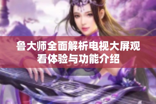 鲁大师全面解析电视大屏观看体验与功能介绍
