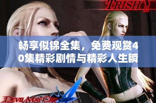 畅享似锦全集，免费观赏40集精彩剧情与精彩人生瞬间