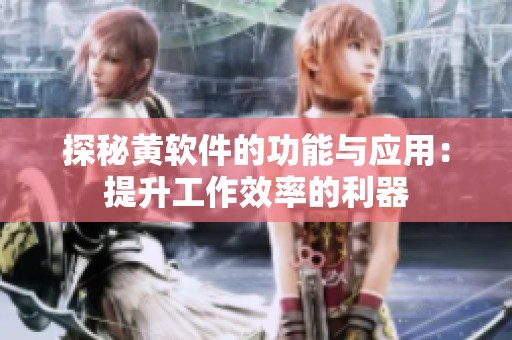 探秘黄软件的功能与应用：提升工作效率的利器