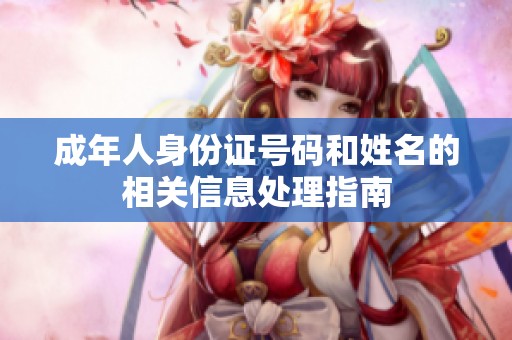 成年人身份证号码和姓名的相关信息处理指南