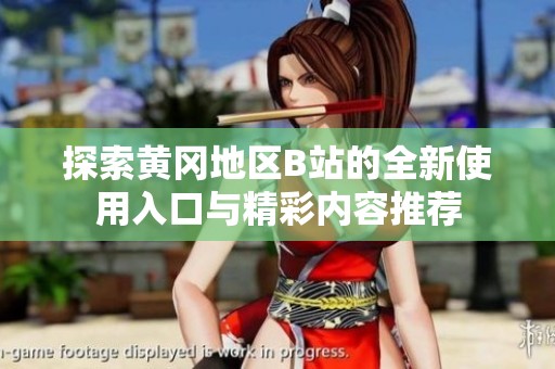 探索黄冈地区B站的全新使用入口与精彩内容推荐