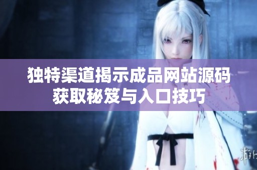 独特渠道揭示成品网站源码获取秘笈与入口技巧