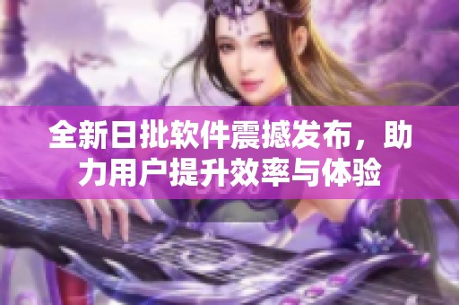 全新日批软件震撼发布，助力用户提升效率与体验