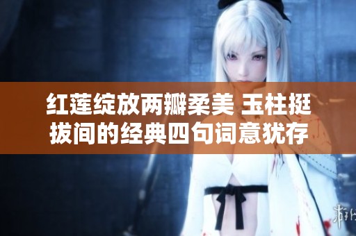 红莲绽放两瓣柔美 玉柱挺拔间的经典四句词意犹存