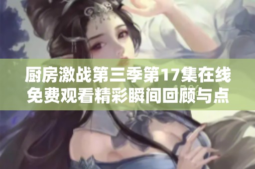 厨房激战第三季第17集在线免费观看精彩瞬间回顾与点评