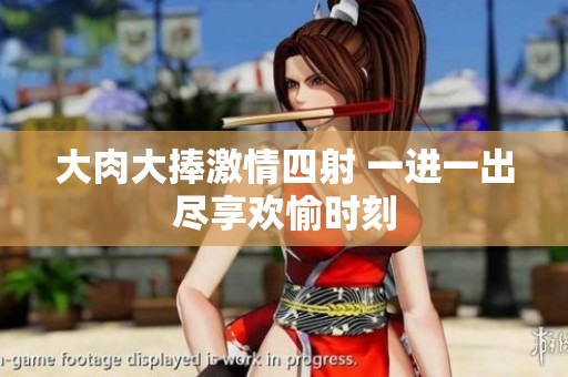 大肉大捧激情四射 一进一出尽享欢愉时刻