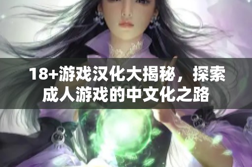 18+游戏汉化大揭秘，探索成人游戏的中文化之路