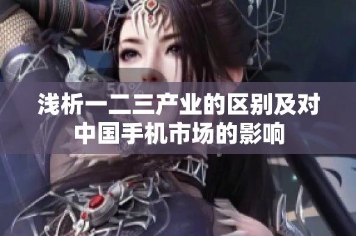 浅析一二三产业的区别及对中国手机市场的影响