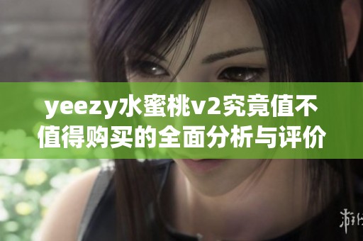 yeezy水蜜桃v2究竟值不值得购买的全面分析与评价