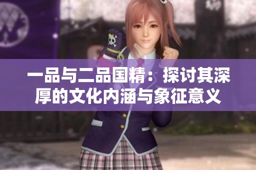 一品与二品国精：探讨其深厚的文化内涵与象征意义