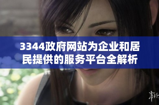 3344政府网站为企业和居民提供的服务平台全解析