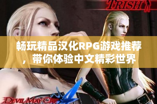 畅玩精品汉化RPG游戏推荐，带你体验中文精彩世界