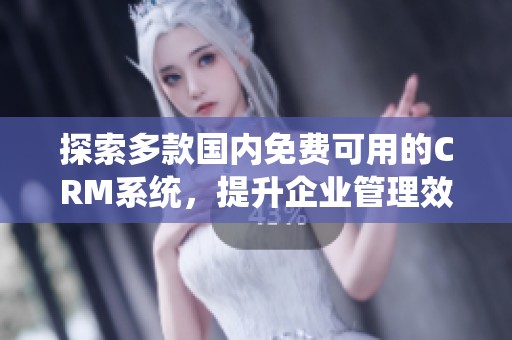 探索多款国内免费可用的CRM系统，提升企业管理效率