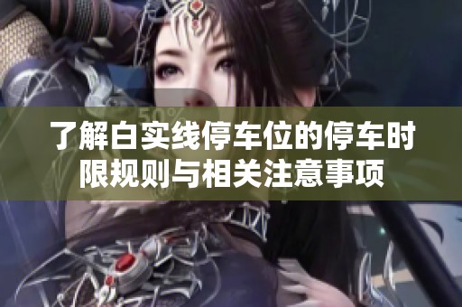 了解白实线停车位的停车时限规则与相关注意事项