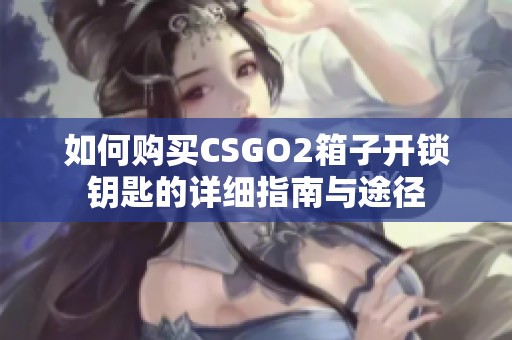 如何购买CSGO2箱子开锁钥匙的详细指南与途径